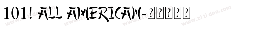 101! All American字体转换